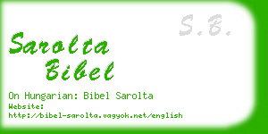 sarolta bibel business card